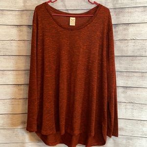 Faded Glory - burnt orange long-sleeve shirt